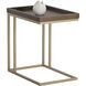 Arden 23.5 X 23.5 inch Gold / Raw Umber Side Table, C-Shaped